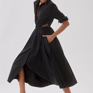 Anthropologie Black Dress with Cut Out